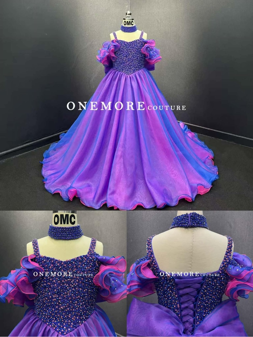 OMC girls 12 pageant gown